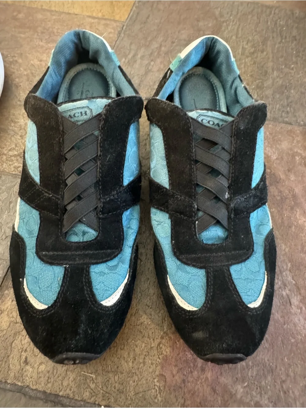 COACH Women’s Teal and Black Casual Sneakers